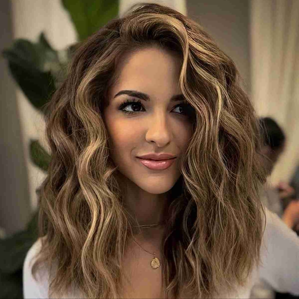 MOVING SALE  100% human hair, chocolate brown, blonde highlights